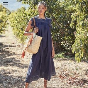 Doen | Catriona dress in navy NWT